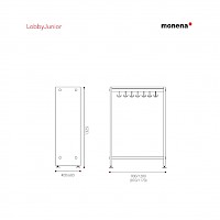 Monena LobbyJunior coat rack measurements